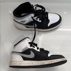 Nike Black and White Jordans